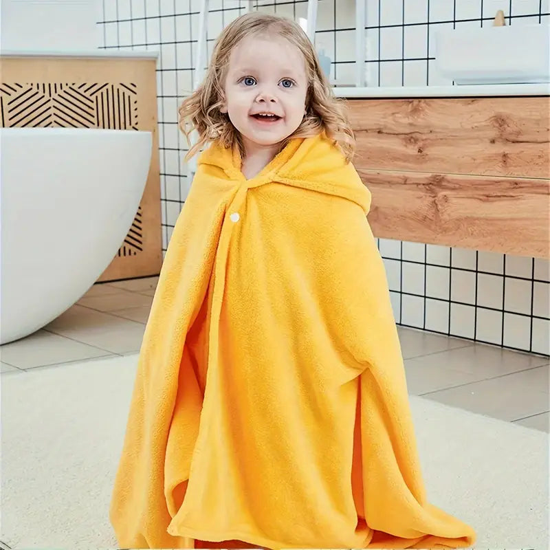 Baby hooded cotton bathrobe, duck
