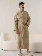 Peignoir de Bain Polaire Chaud — coloris beige