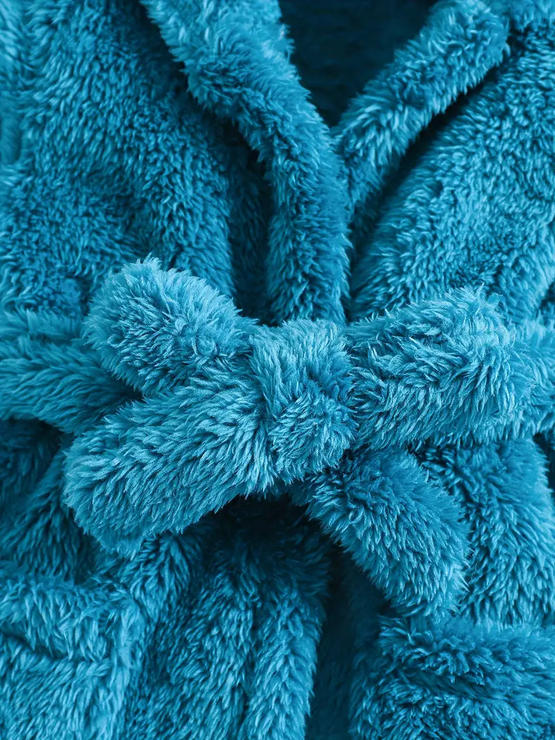 Peignoir de Bain Enfant Éponge Bleu pour Bébé — photo 2