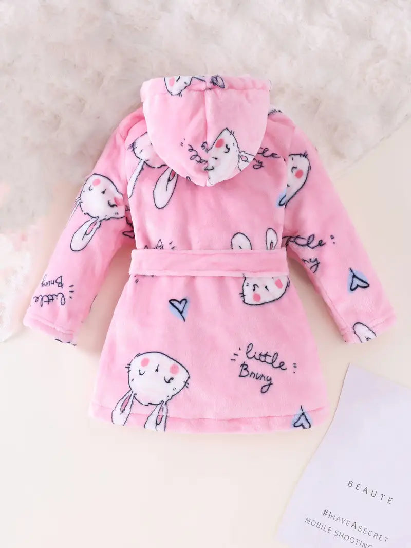 Peignoir de Bain Enfant Éponge Rose — photo 2