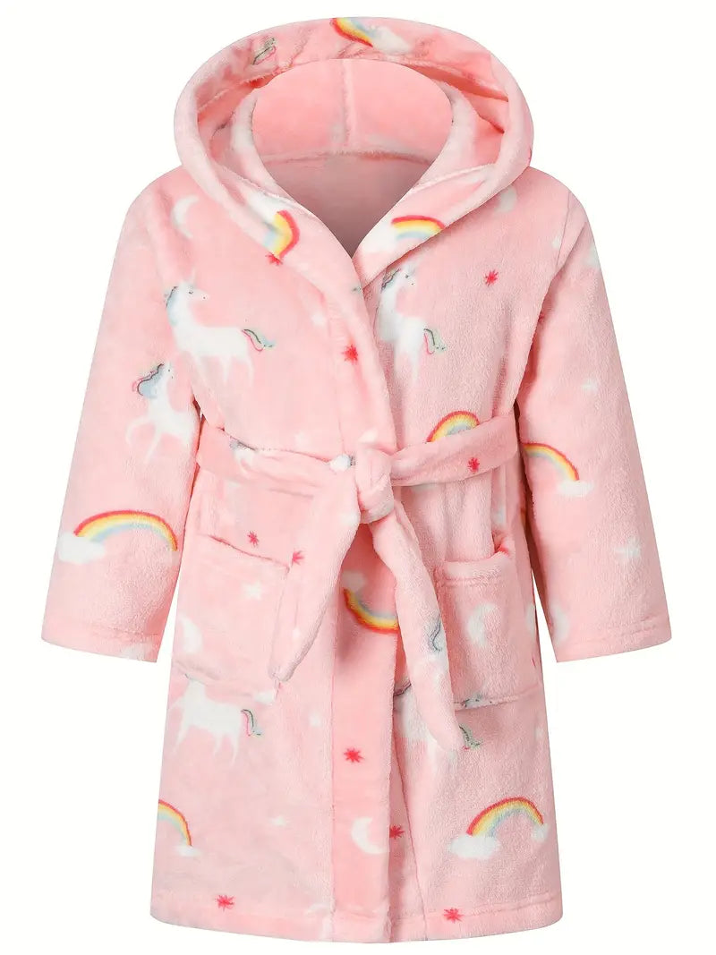 Girls' fleece bathrobe
