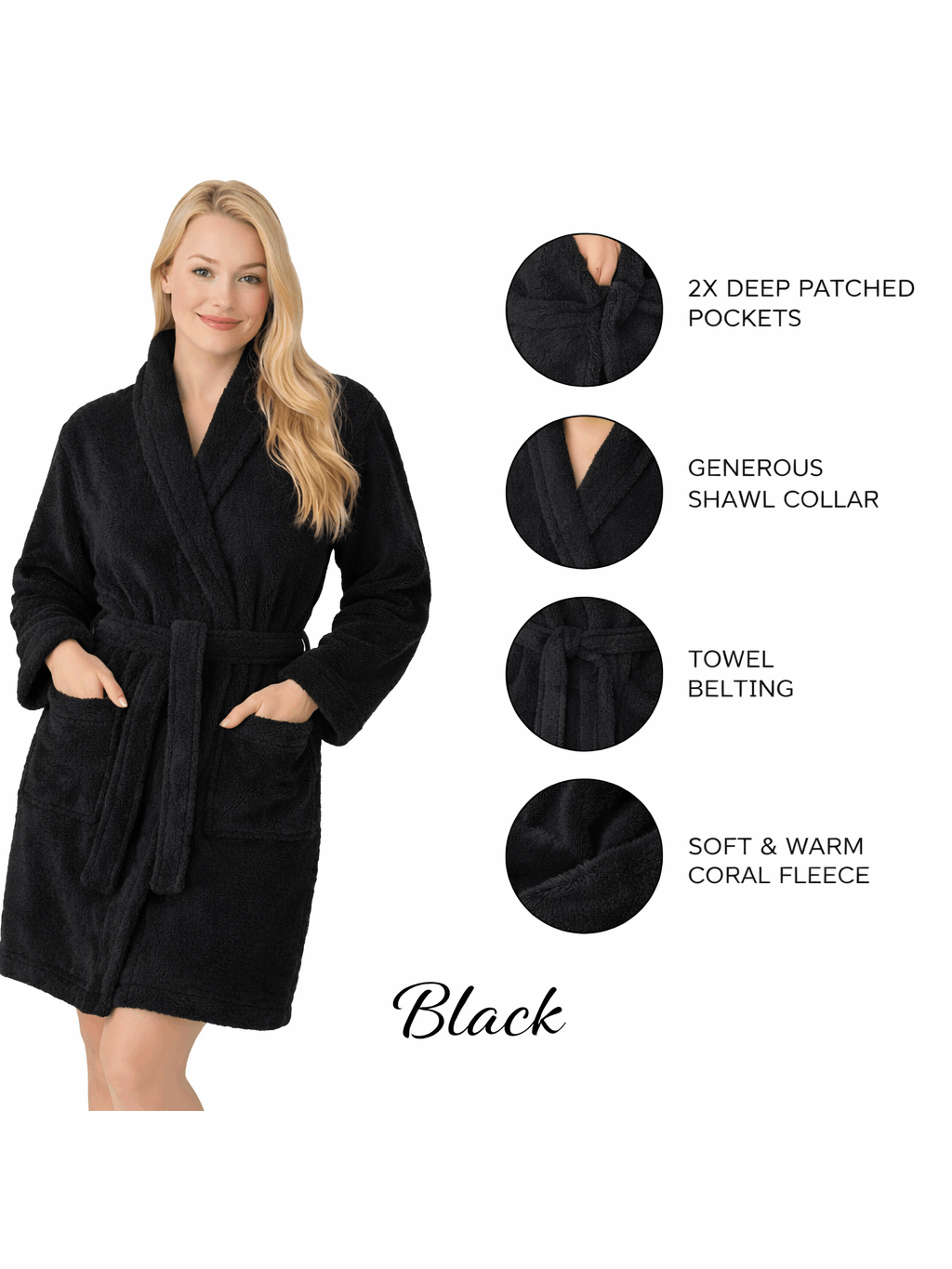 Women's long bathrobe