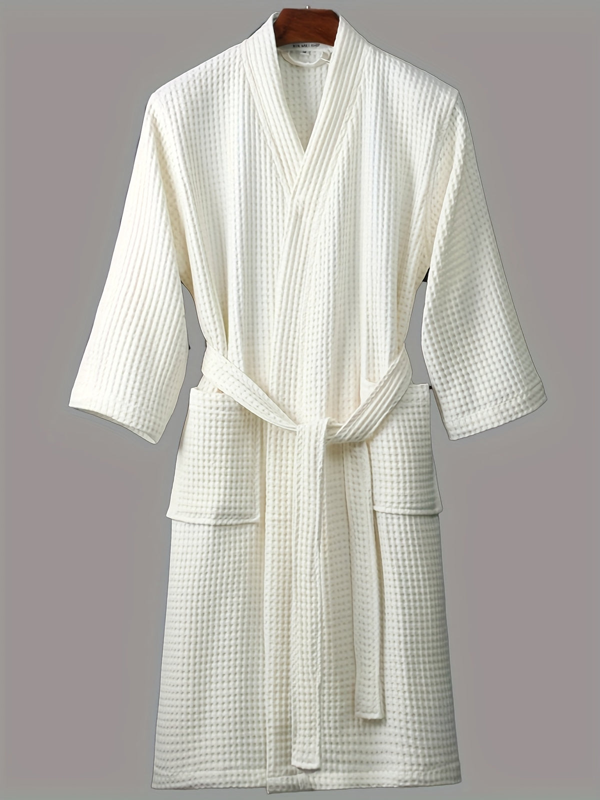 Unisex waffle dressing gown