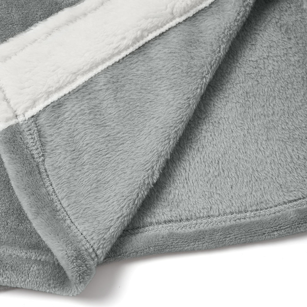 Unisex hooded flannel bathrobe