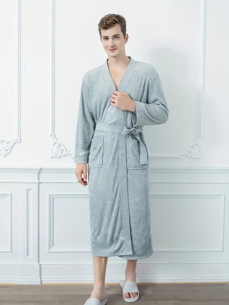 Peignoir de Bain Serviette en Coton — coloris gris