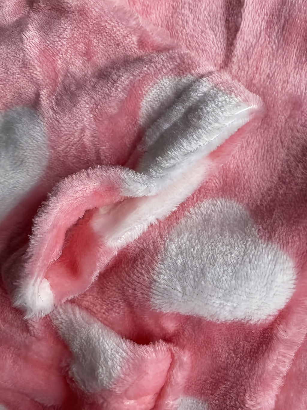 Baby pink hooded fleece bathrobe