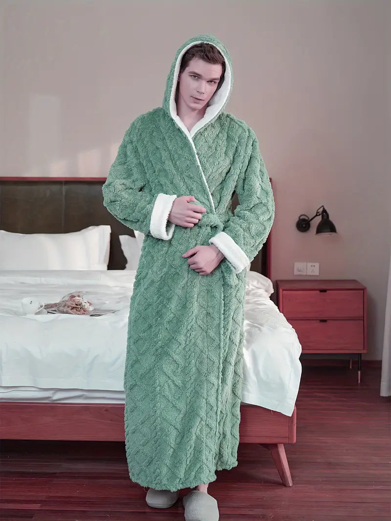 Peignoir à Capuche Épais Éponge — coloris vert