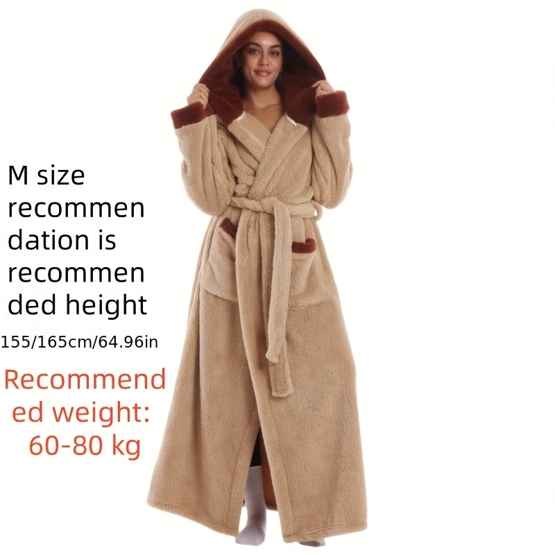Brown hooded robe / M