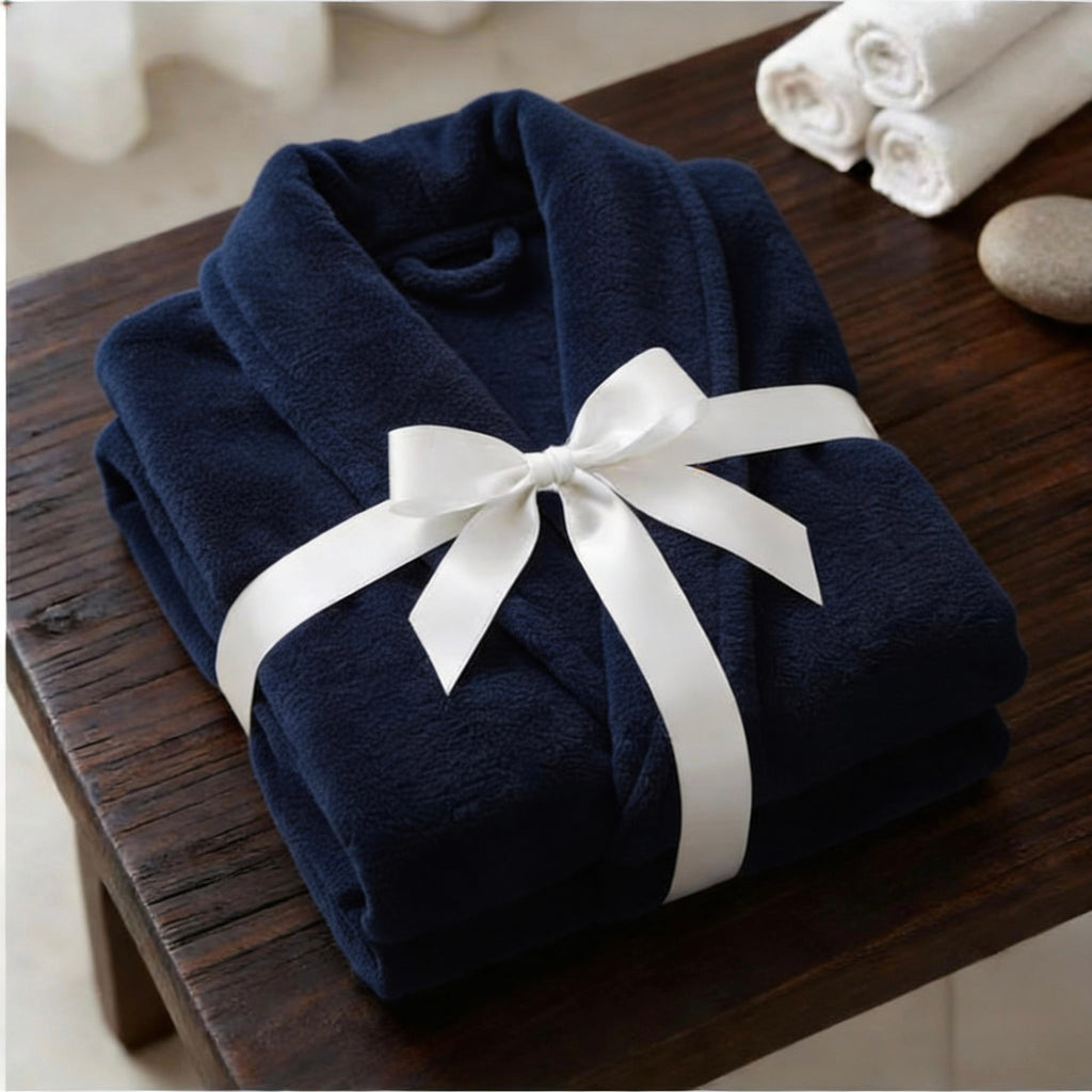 Unisex cotton bathrobe