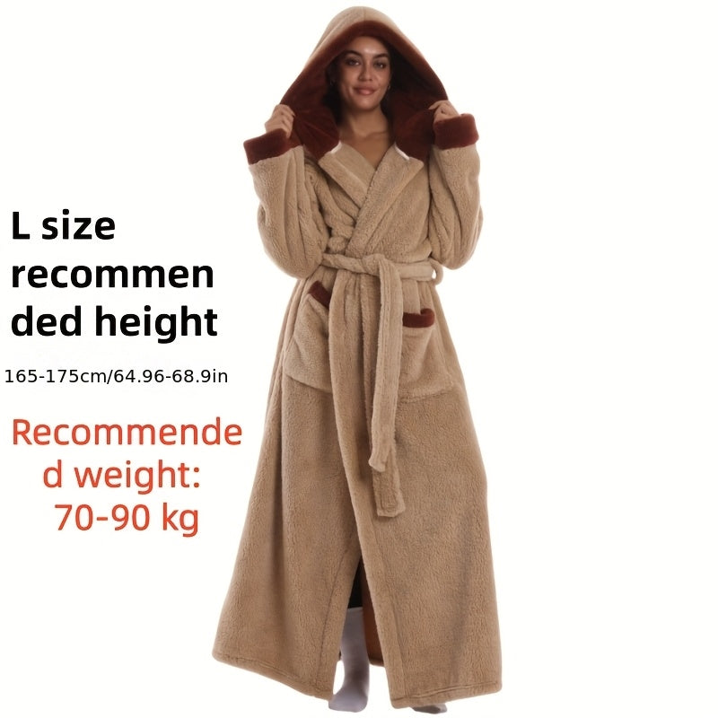 Brown hooded robe / L
