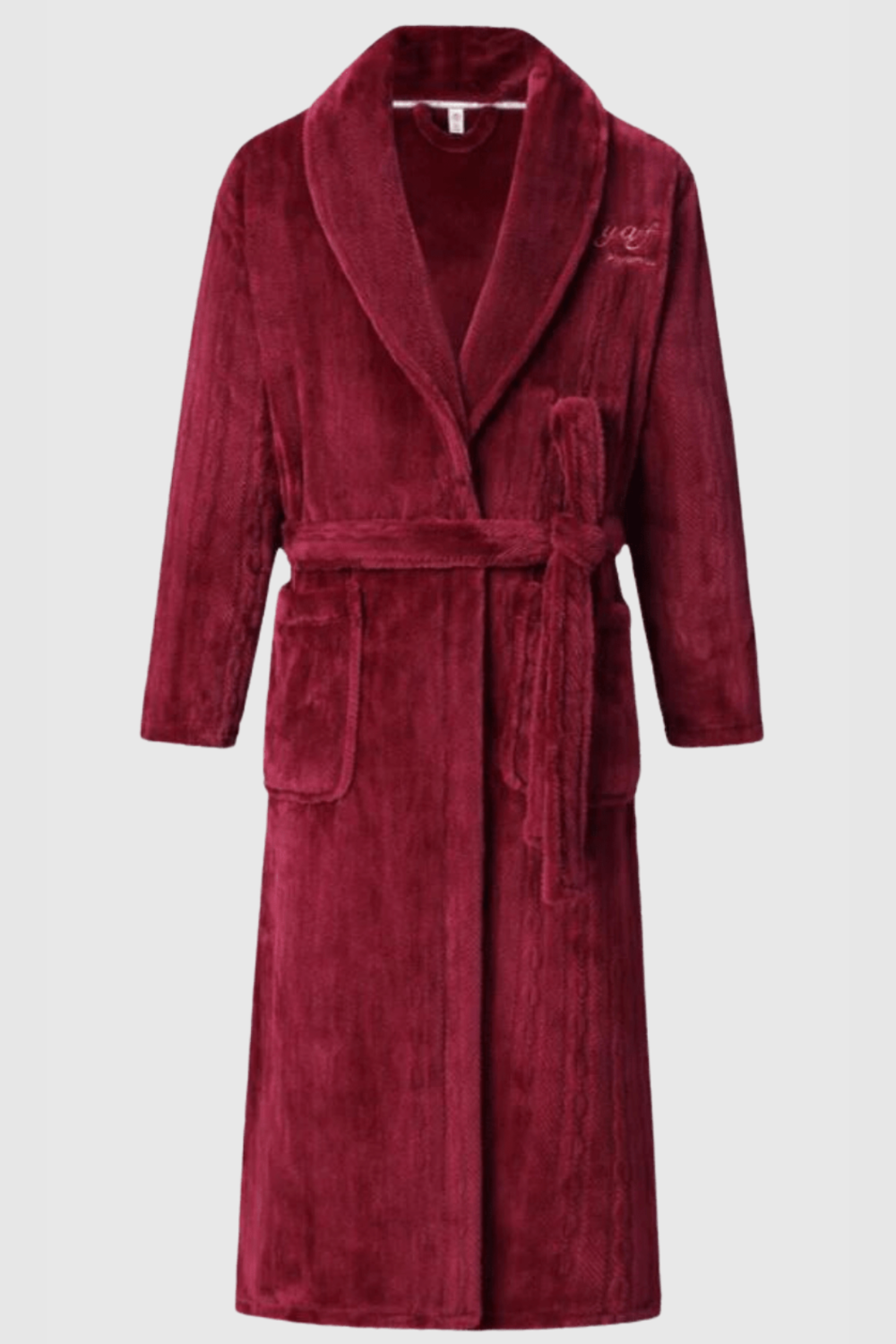Men's long fleece dressing gown, plus size