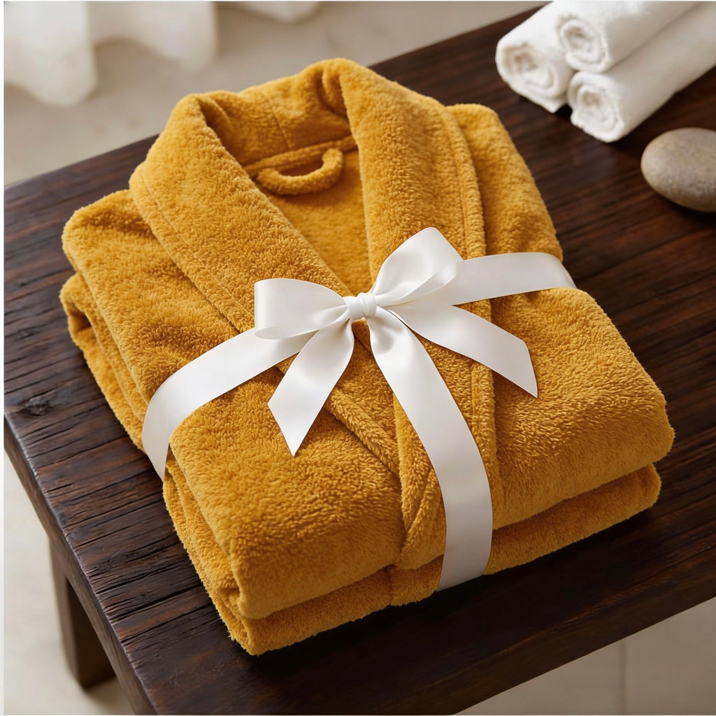 Unisex cotton bathrobe