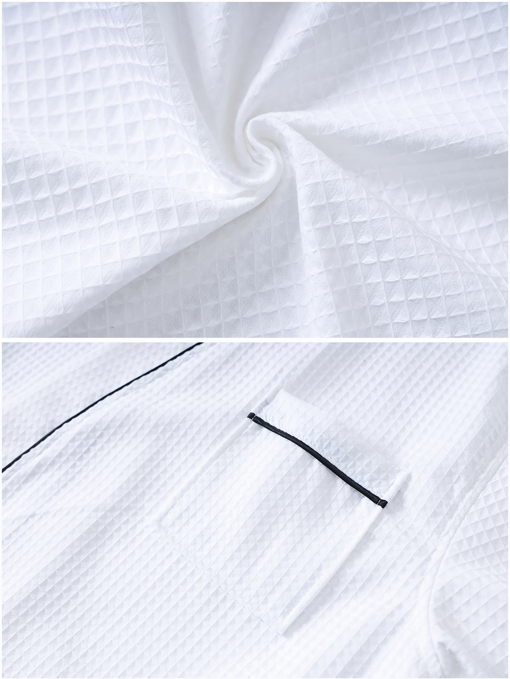 Unisex white bathrobe
