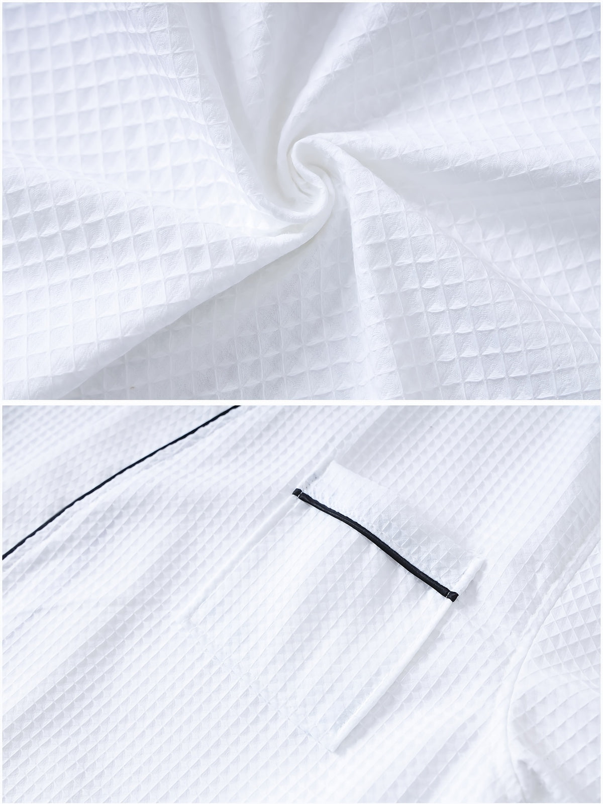 Unisex white bathrobe