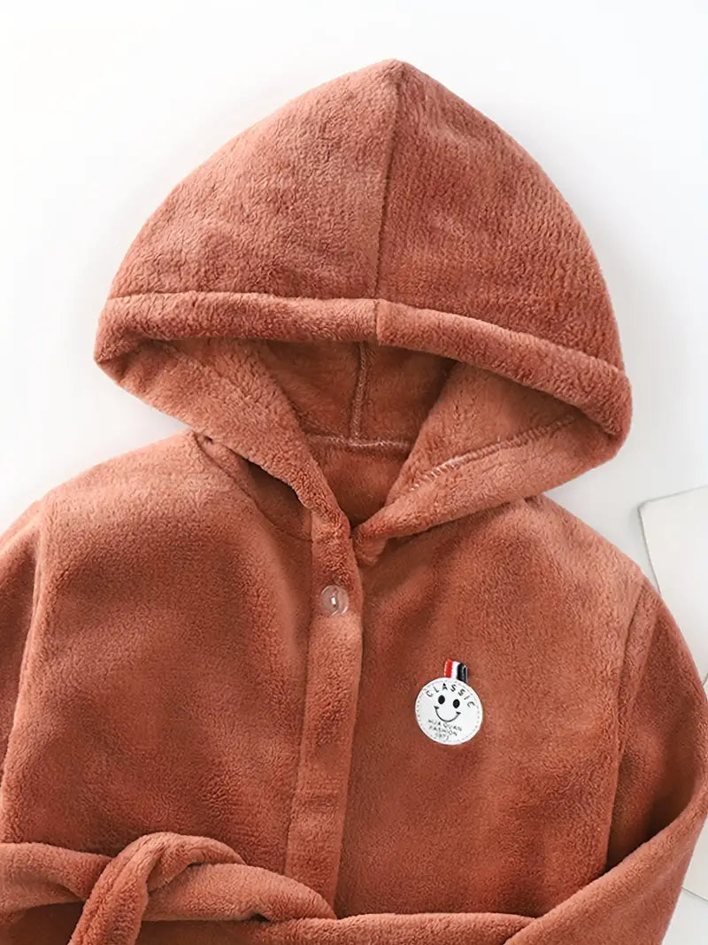 Peignoir de Bain Enfant Chaud Couleur Unie — photo 11
