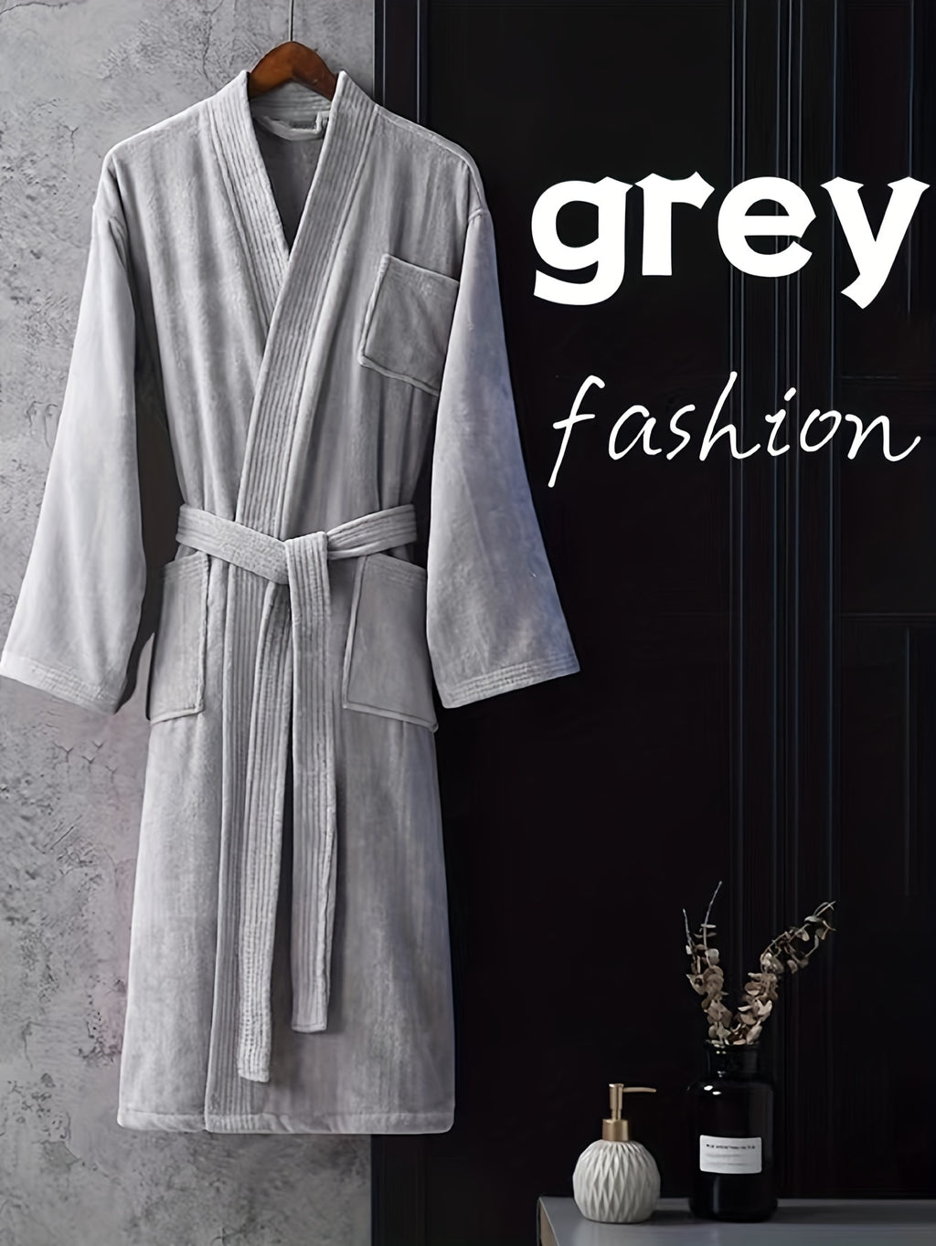 Unisex velour bathrobe