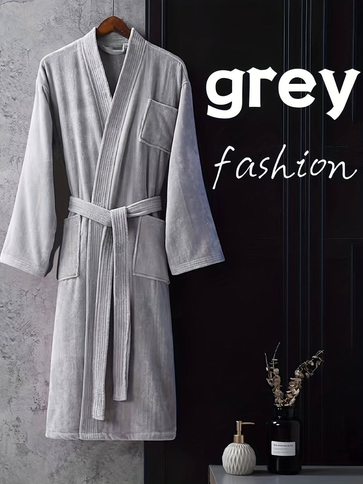 Unisex velour bathrobe