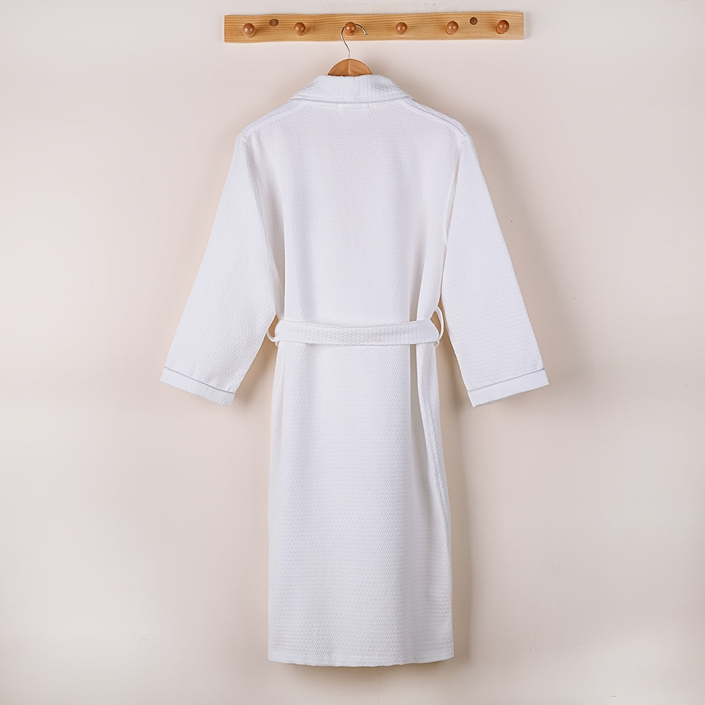 Men's waffle bathrobe