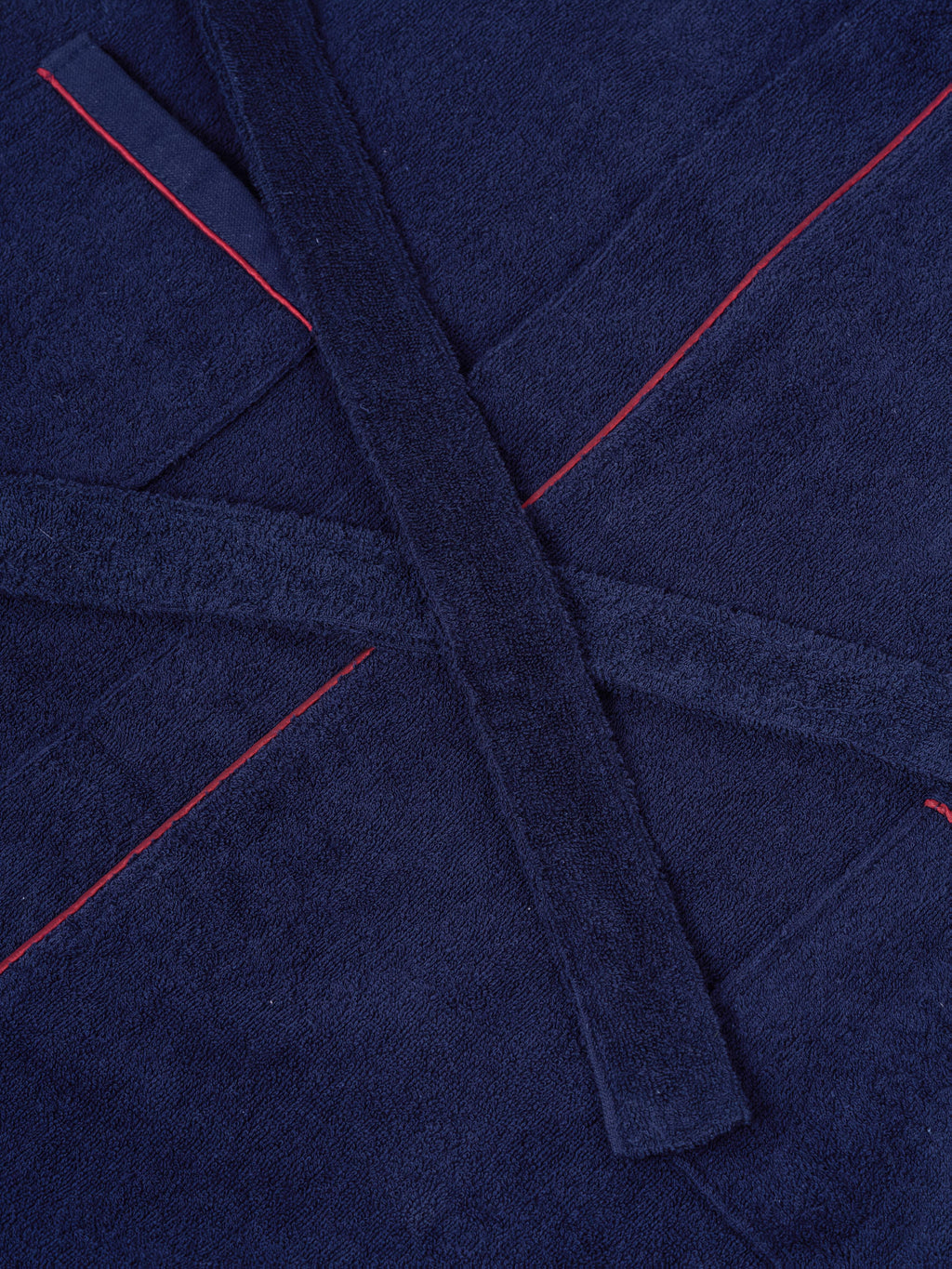 Unisex blue towelling bathrobe