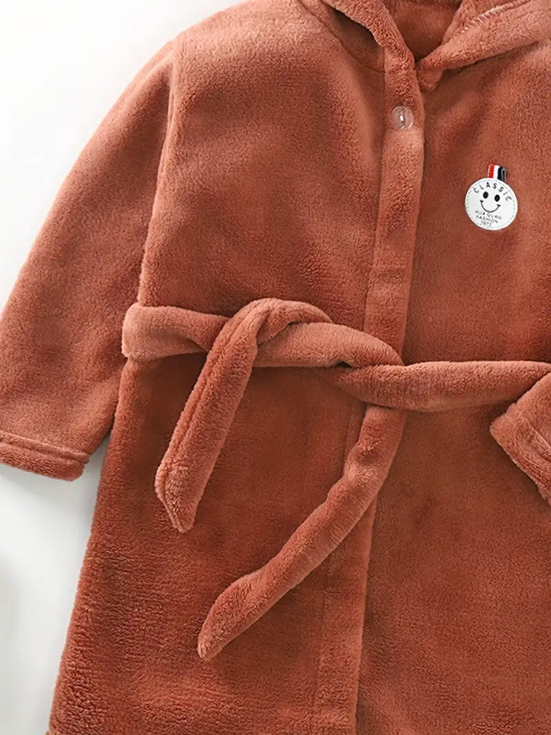 Peignoir de Bain Enfant Chaud Couleur Unie — photo 12