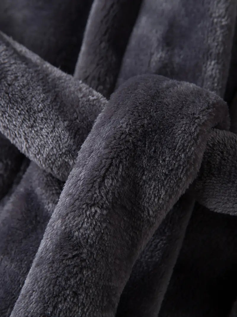 Kids' soft hooded fleece bathrobe