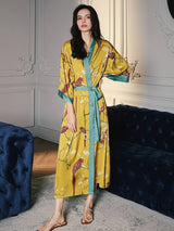 Long Peignoir Kimono en Satin