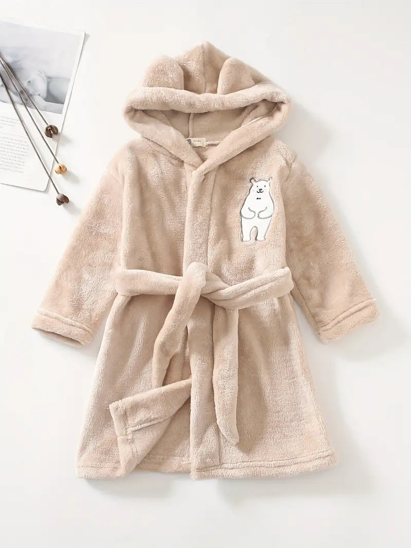 Peignoir de Bain Enfant Chaude et Confortable — coloris kaki