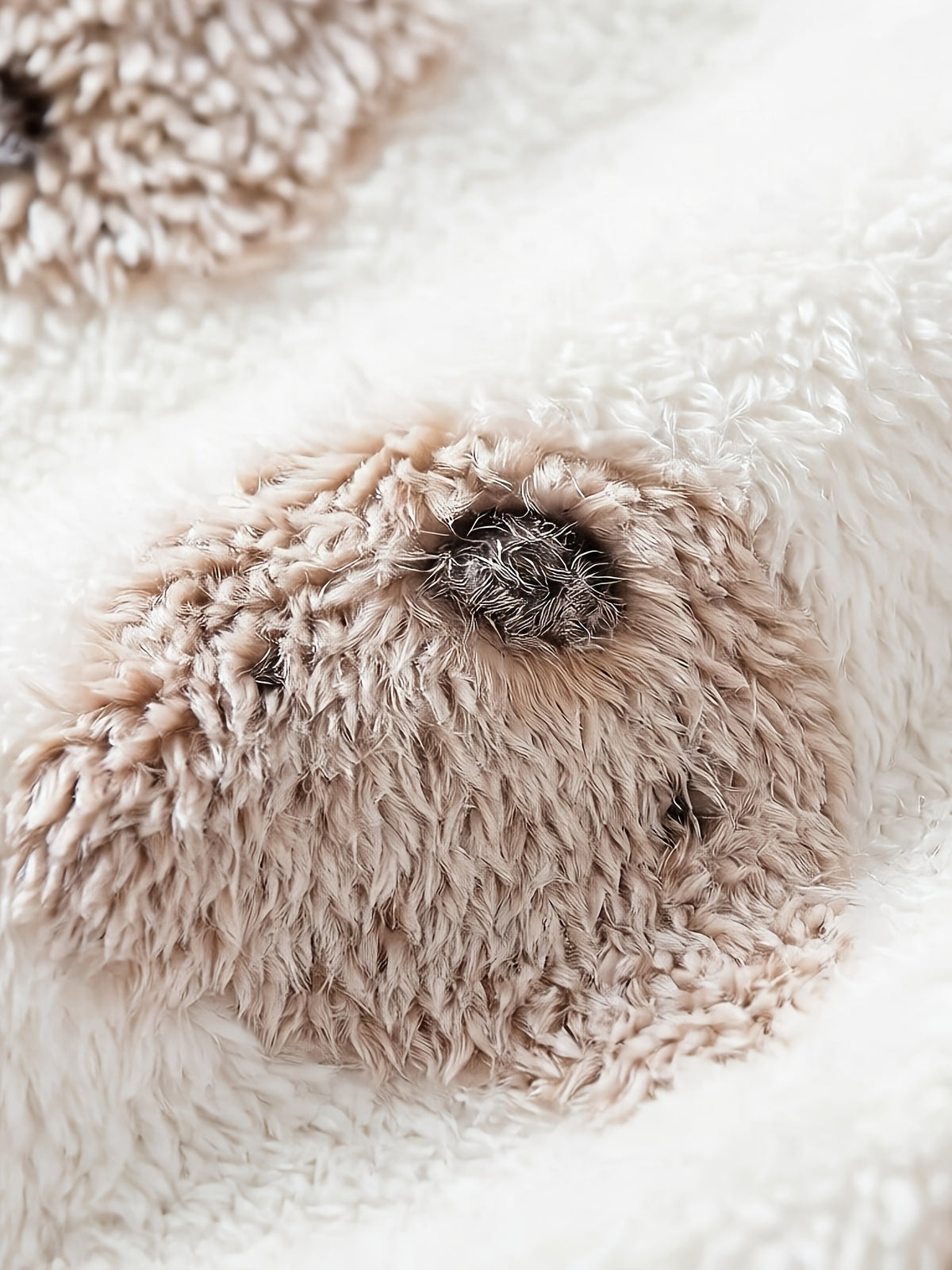 Newborn long hooded fluffy fleece dressing gown