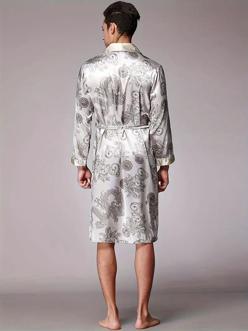 Peignoir de Luxe Doux avec Imprimé Dragon — photo 10