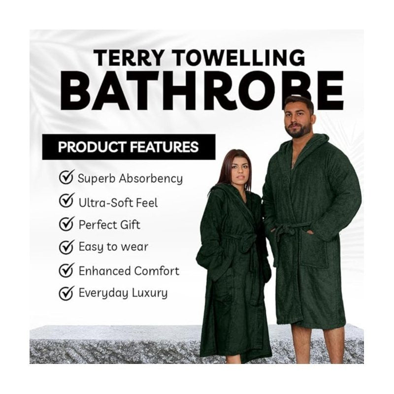 Unisex terry towelling bathrobe, luxury