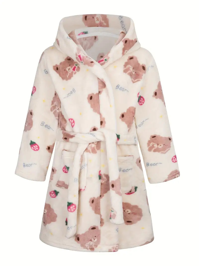 Peignoir de Bain Enfant Polaire Épaisse — coloris blanc