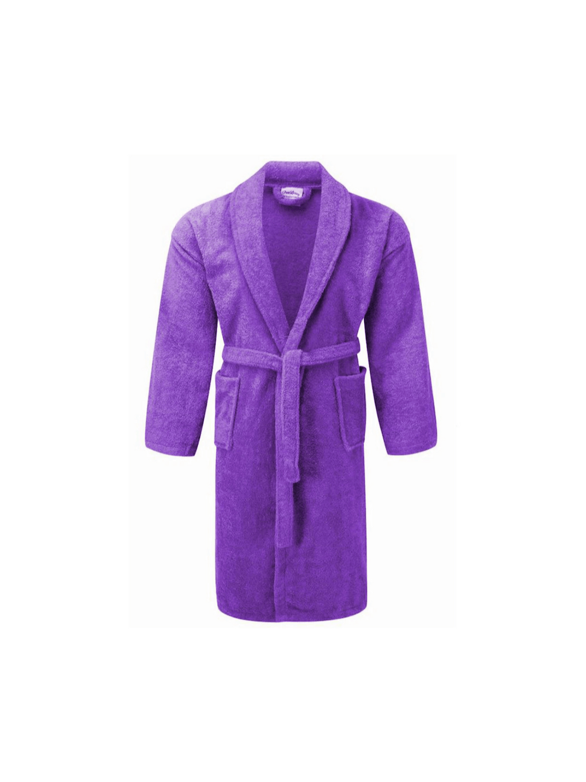 Unisex terry towelling bathrobe with pockets