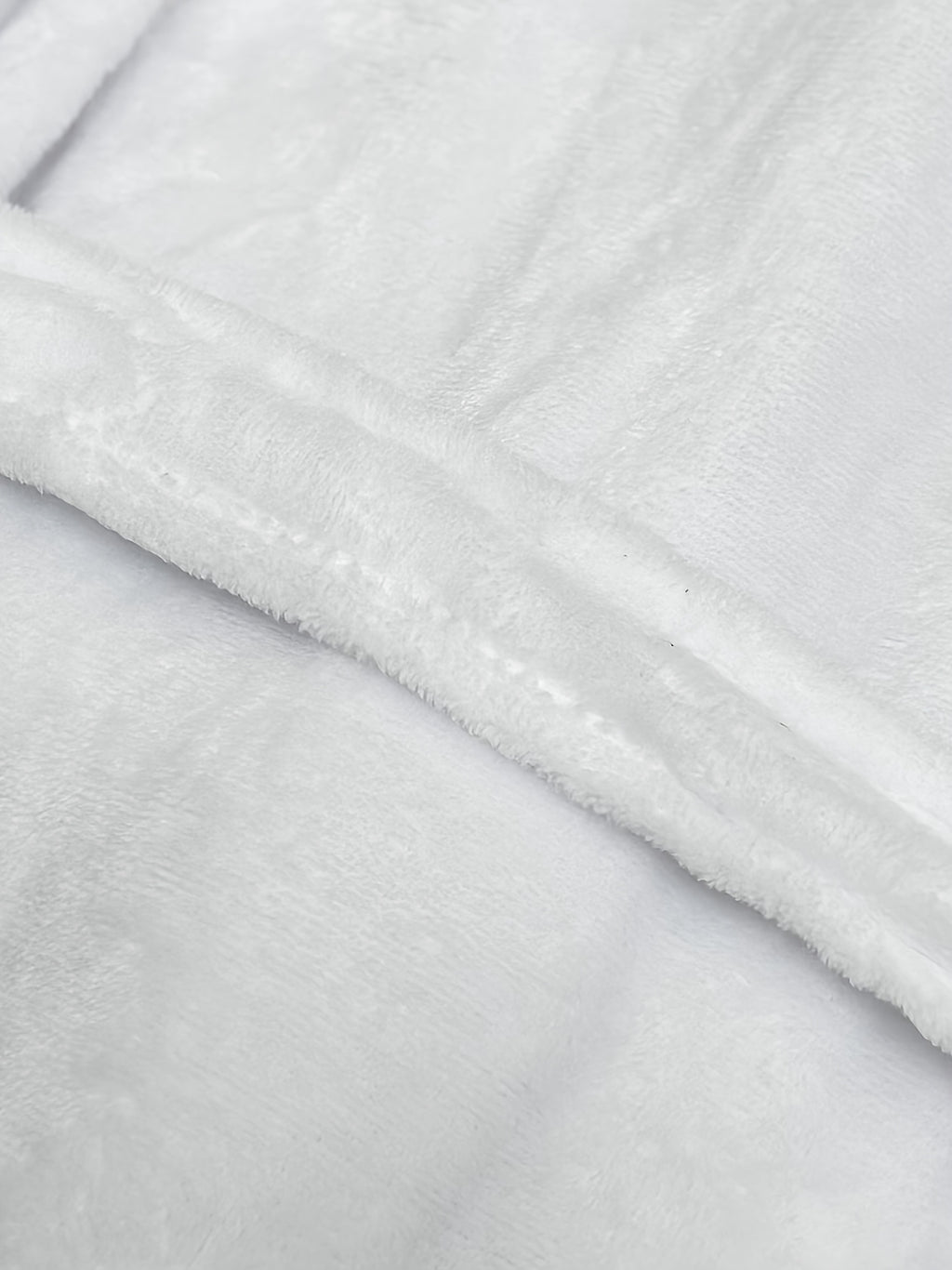 Unisex white long velour bathrobe