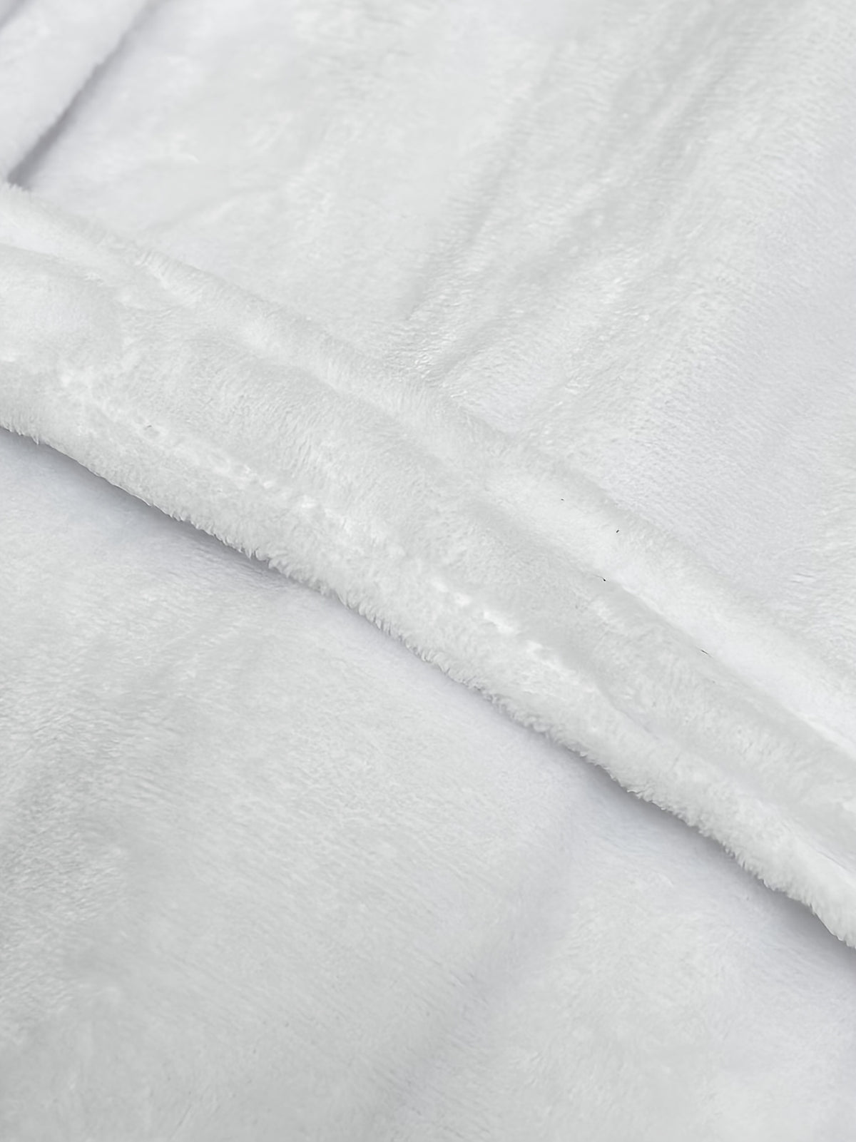Unisex white long velour bathrobe