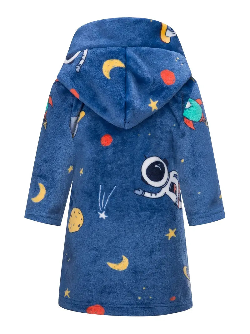 Peignoir de Bain Enfant Garçon Motif Espace — photo 2