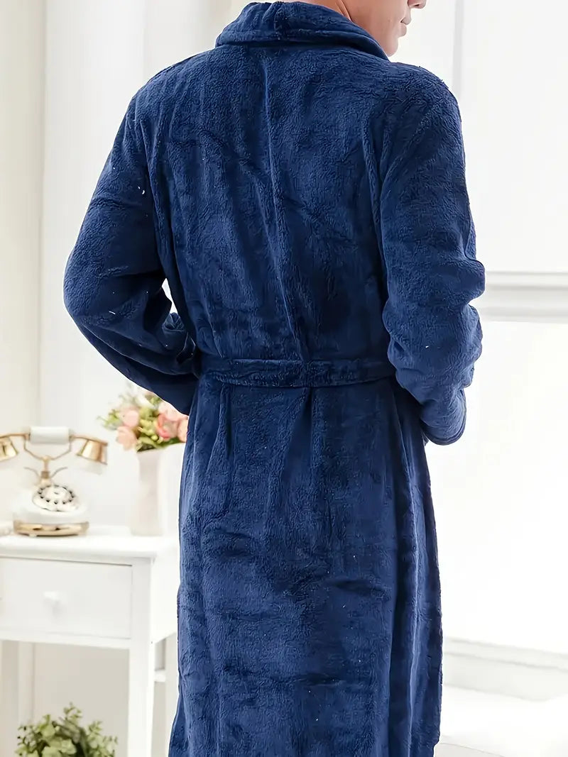 Peignoir polaire homme satin chaud — photo 6