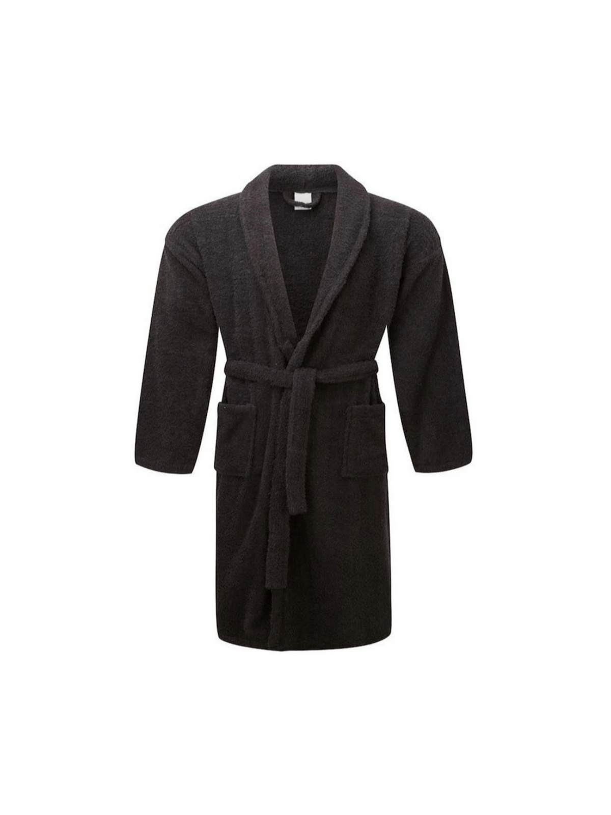 Unisex terry towelling bathrobe with pockets