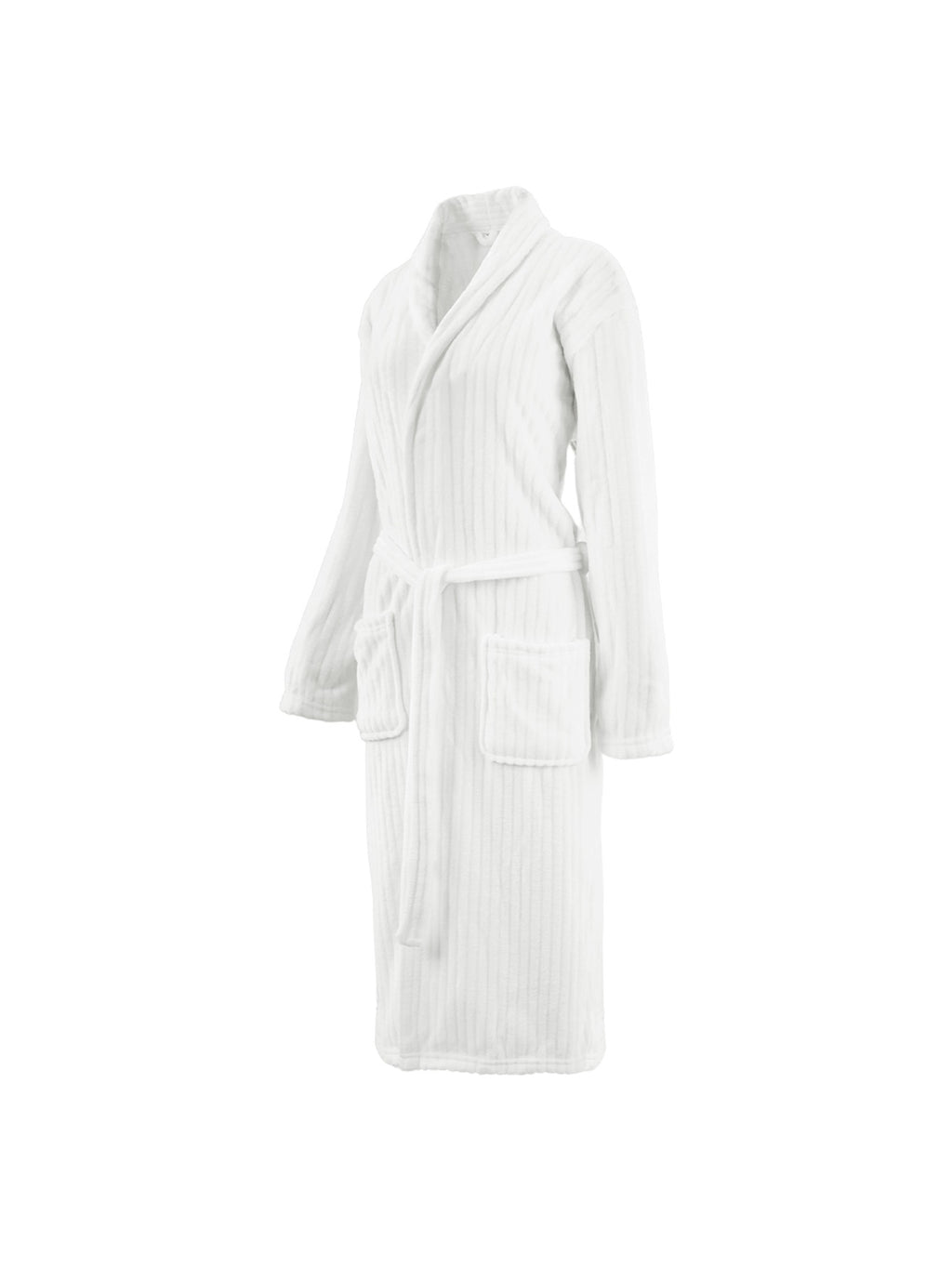 Unisex grey long towelling bathrobe
