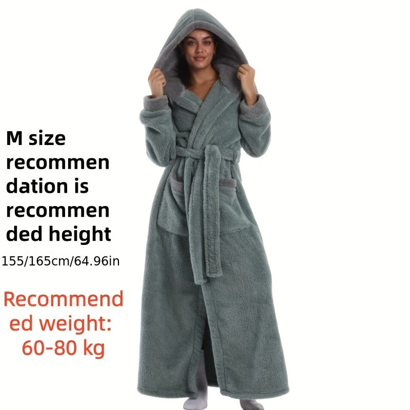 Misty blue hooded robe / M