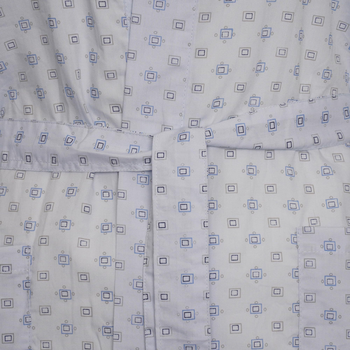 Men's long cotton bathrobe