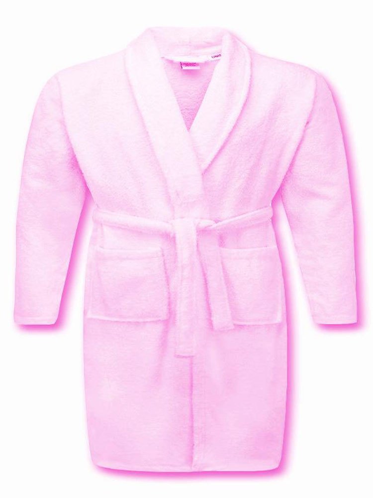 Unisex terry towelling bathrobe with pockets