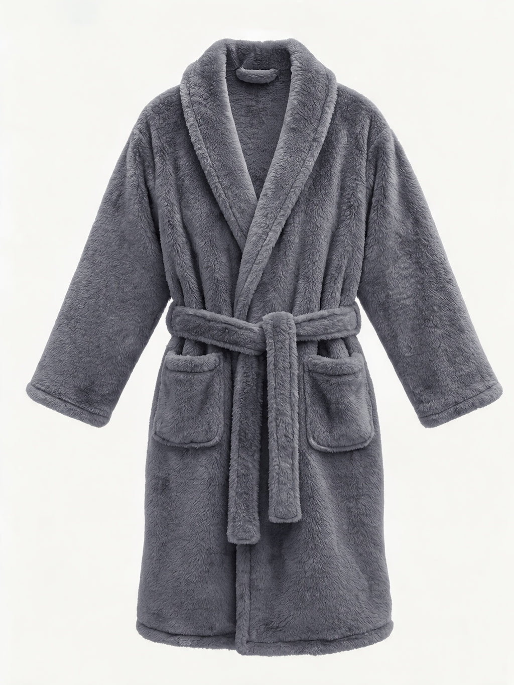 Unisex fluffy fleece dressing gown