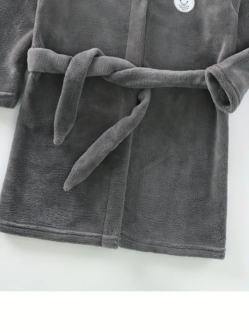 Peignoir de Bain Enfant Chaud Couleur Unie — photo 4