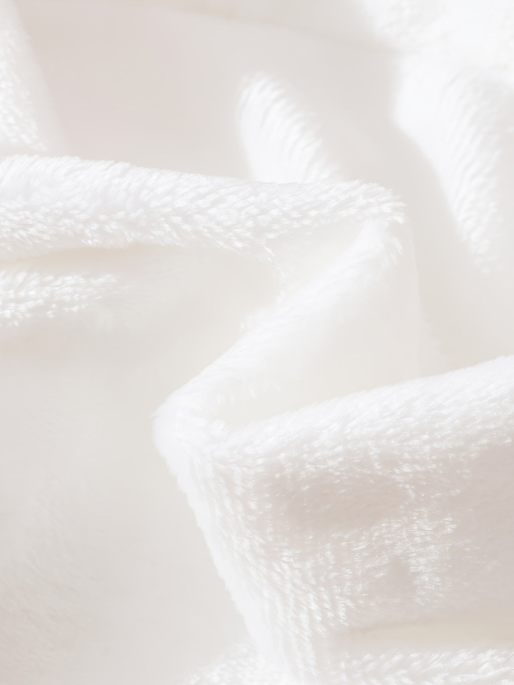Baby white fluffy fleece bathrobe