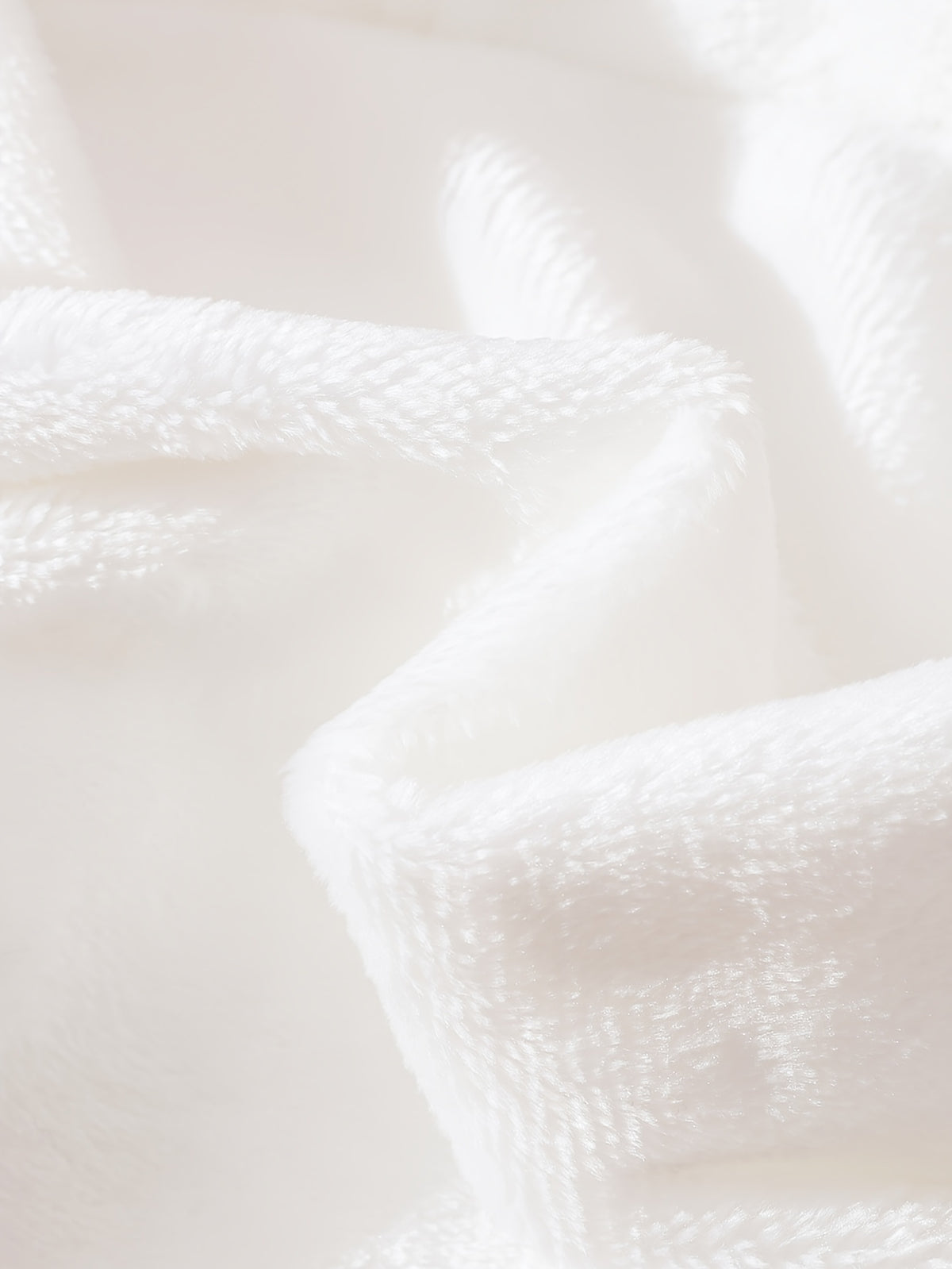 Baby white fluffy fleece bathrobe
