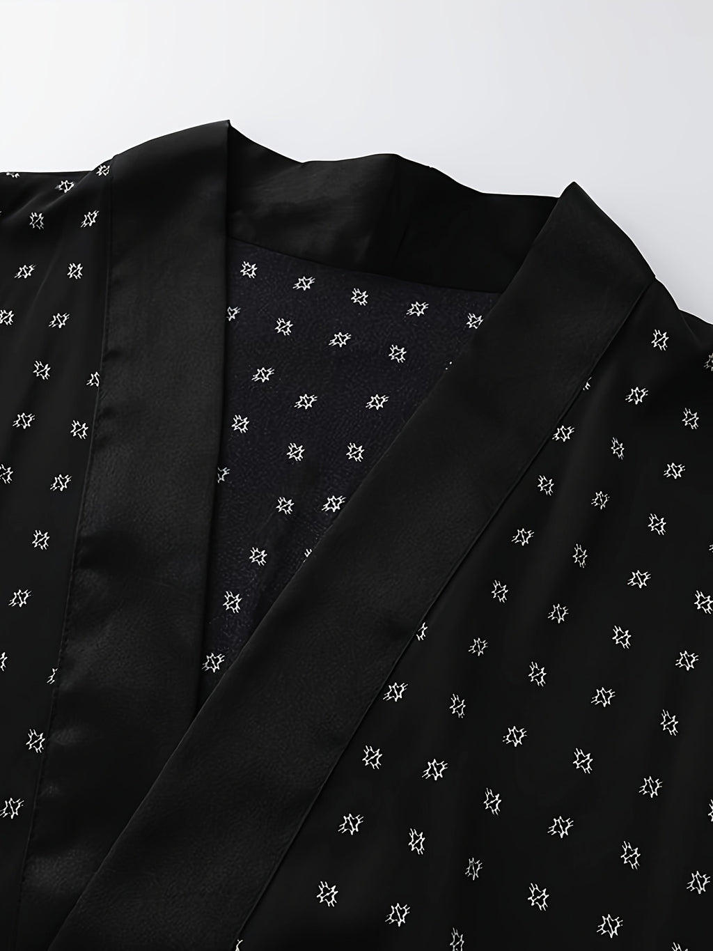 Men's black dressing gown
