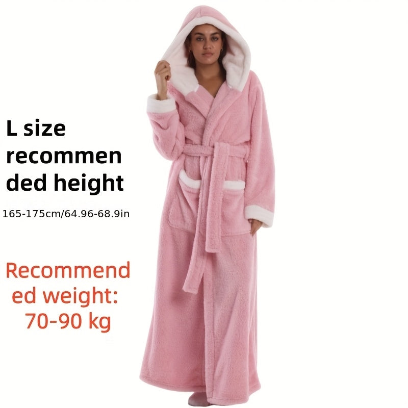 Pink Hooded Robe / L