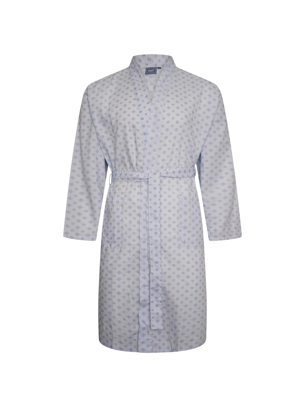 Men's long cotton bathrobe