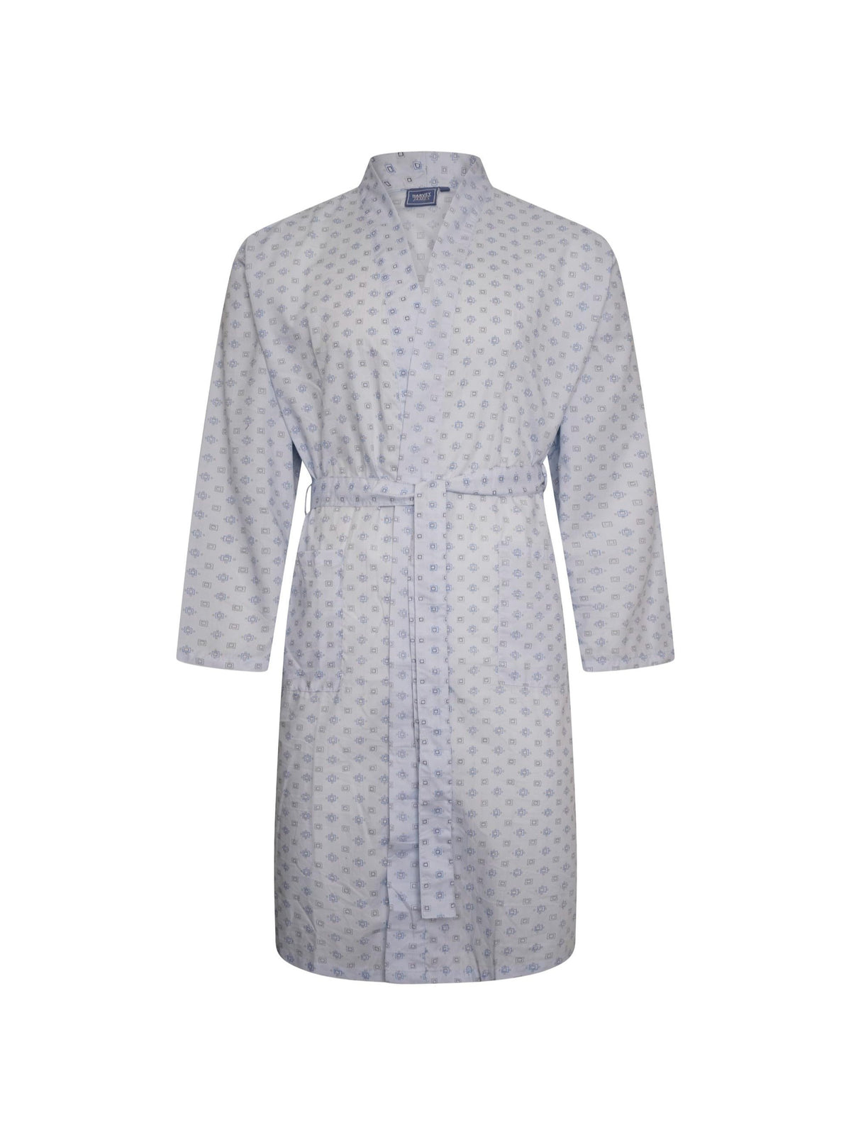 Men's long cotton bathrobe