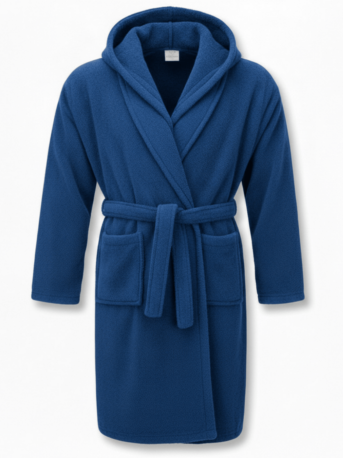 Unisex hooded terry towelling bathrobe
